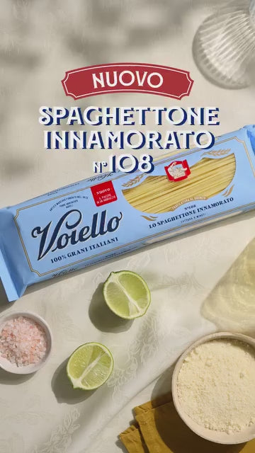 Voiello – Lo Spaghettone Innamorato n.108 (500 g)   Pasta di Grano Aureo 100% Italiano – Trafilata al Bronzo