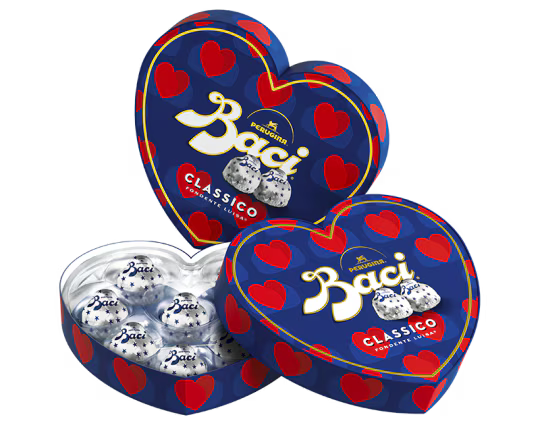 ❤️ Baci Perugina – Cuore Classico Fondente Luisa 100 g Scatola regalo a cuore con Baci assortiti